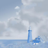 Pastel Lighthouse Color Study